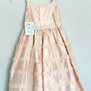 Rose Taffeta Flower Girl Dress